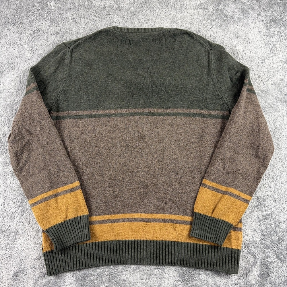 Levi's Sweater Mens Large Multicolor Stripe‎ 100% Cotton Crewneck Pullover - Picture 3 of 7